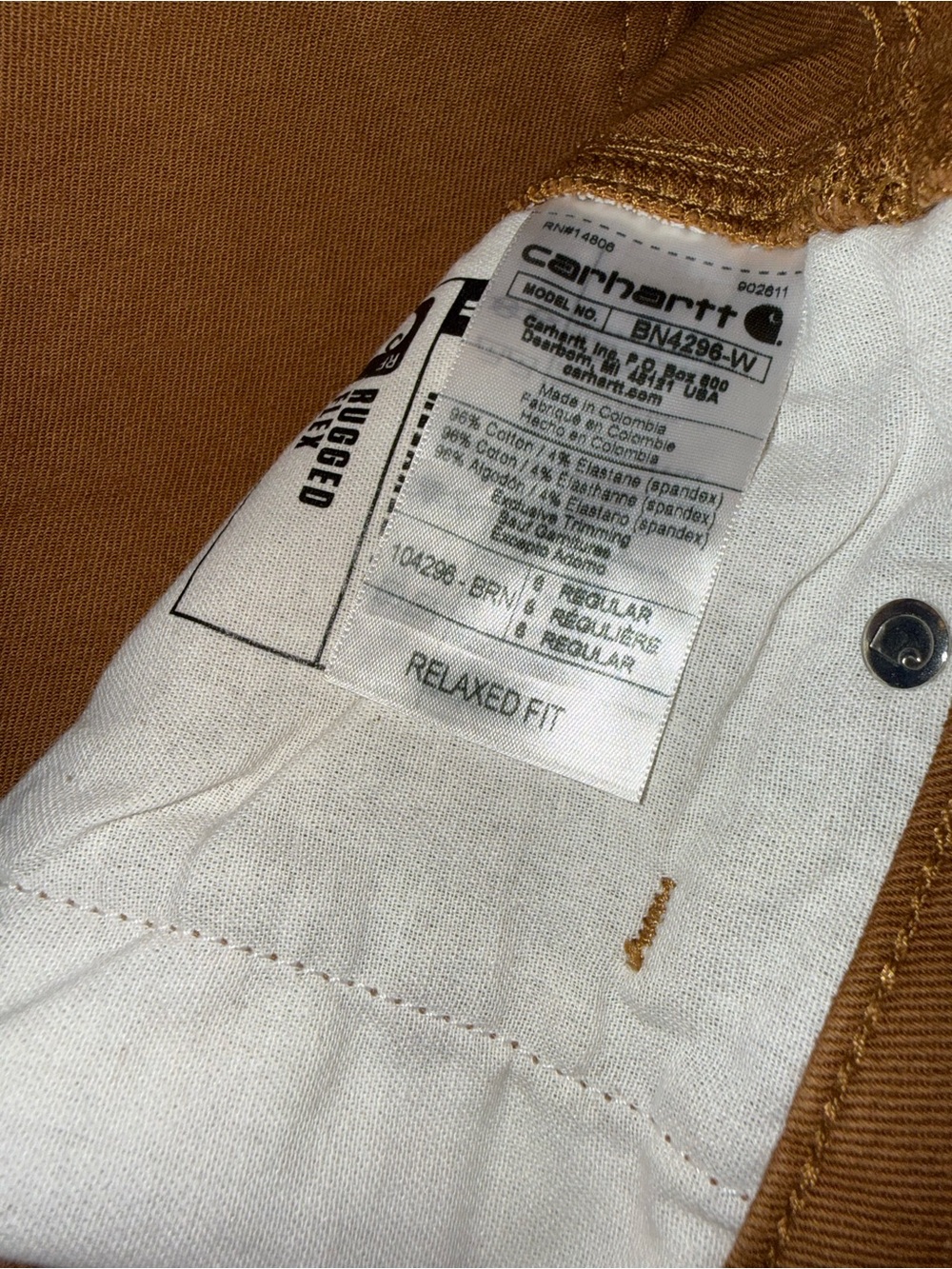 NWT Carhartt Rugged Flex Double Front Canvas Pants 6 - Picture 6 of 7